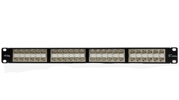 R.J. Enterprises - HDPP-48S-C6A - Shielded High Density Patch Panel, Cat6A 10Gb, Tool-Less, 48 Port - R.J. Enterprises