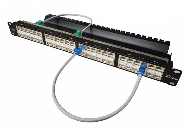 R.J. Enterprises - HDPP-C6-48S - Shielded High Density Patch Panel, 10 Gb, Tool-Less, 48 Port - R.J. Enterprises