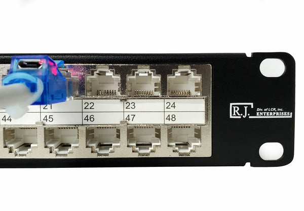 R.J. Enterprises - HDPP-C6-48S - Shielded High Density Patch Panel, 10 Gb, Tool-Less, 48 Port - R.J. Enterprises