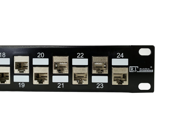 R.J. Enterprises - SDPP-24-C6AS-2 - Patch Panel, No Punch Down, C6A, 24 Port - R.J. Enterprises