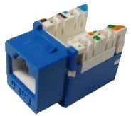 RJ-EC-04 Ethernet coax Wall Plate, Cat6 Blue Keystone Jack (5 per order) - R.J. Enterprises
