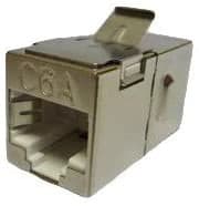 RJ-EC-03 Ethernet coax Wall Plate, Cat6A Shielded Coupler (5 per order) - R.J. Enterprises